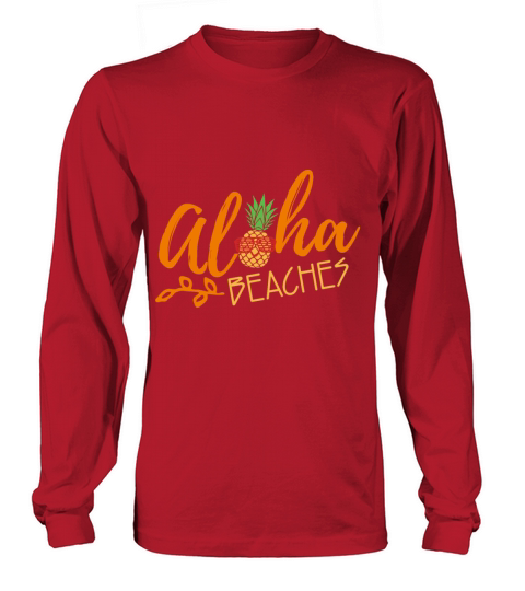 Aloha Beaches Flower Summer Beach Hawaii Gift Women's Long Sleeve