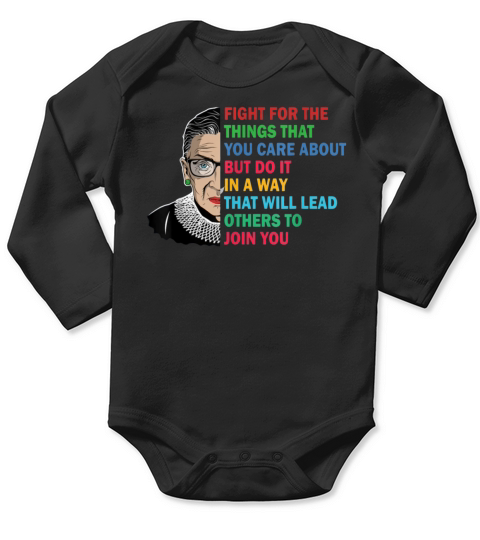 ruth bader ginsburg Long Sleeve Baby One-Piece
