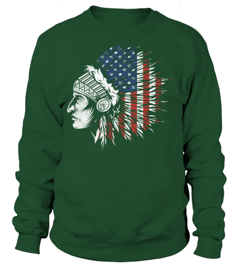 Native American Indian Flag Headdress Women's Sweatshirt
