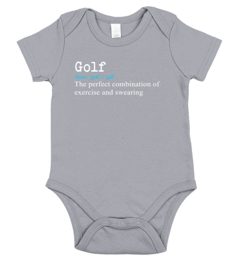 Funny Golf Definition Gift Design Short Sleeve Baby One-Piece