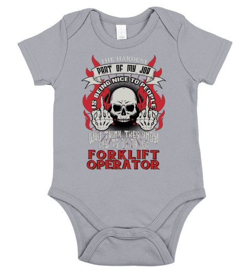 FORKLIFT OPERATOR Hardest my job Short Sleeve Baby One-Piece