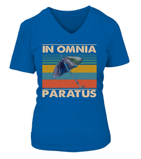 Umbrella In Omnia Paratus V-neck T-Shirt Woman