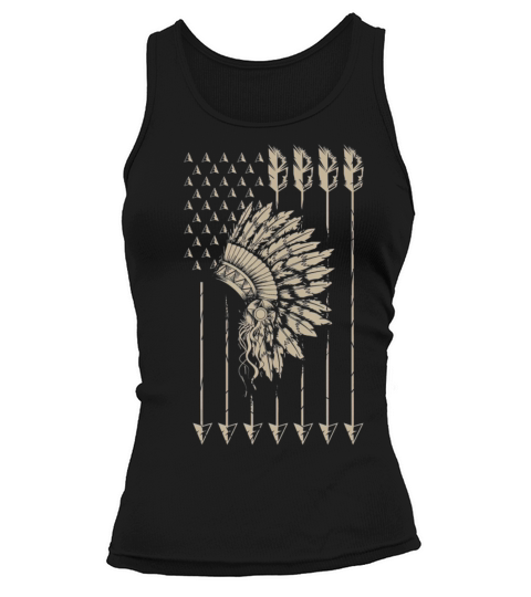 Cool Native American Arrow And pee Flag Funny Gift Women's Tank Top