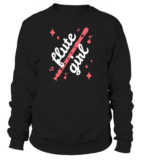 flute girl flute flute flutist recorder wind music Women's Sweatshirt