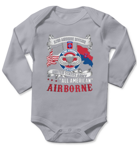 82nd Airborne Division united dtates army all american airborne Long Sleeve Baby One-Piece
