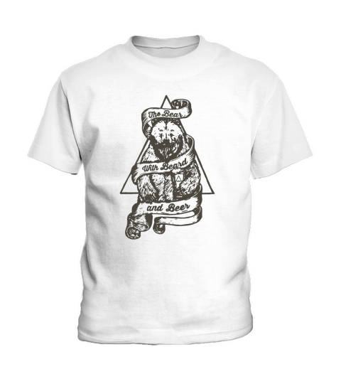 Funny Beard Bear T-Shirt Kids T-Shirt