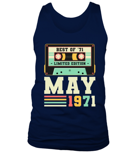50th Birthday May Gift Vintage 1971 50 Years Men's Tank Top
