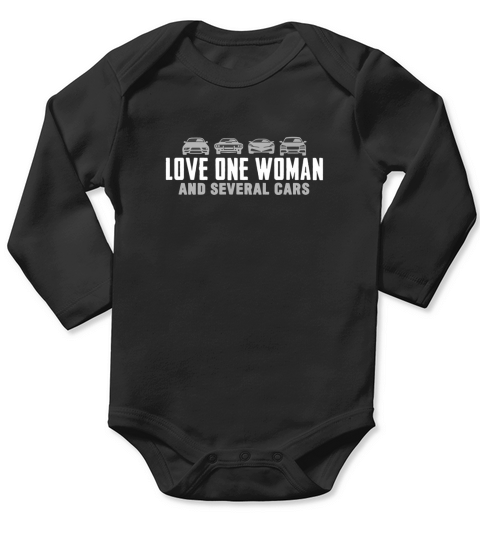 Love One Woman And Several Cars Long Sleeve Baby One-Piece
