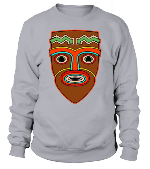 Tiki Face Totem Mask TShirt Hawaiian Luau Party Men's Sweatshirt