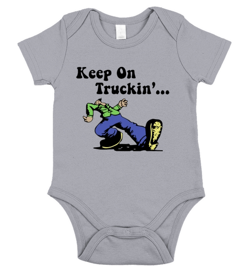 Good Vibes Vintage Keep On Truckin 1970s Short Sleeve Baby One-Piece
