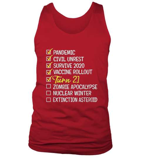 Funny 21st Birthday Gift 21 Years Old Tank Top Unisex