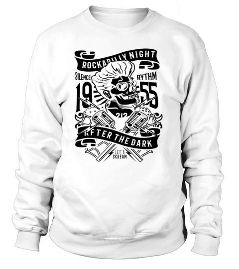 Rockability Night Old School Rock Musician Vintage Women's Sweatshirt