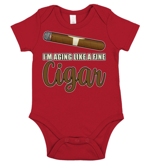 Im Aging Like A Fine Cigar Senior Citizen Birthda Short Sleeve Baby One-Piece