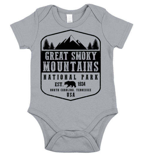 Great Smoky Mountains Short Sleeve Baby One-Piece