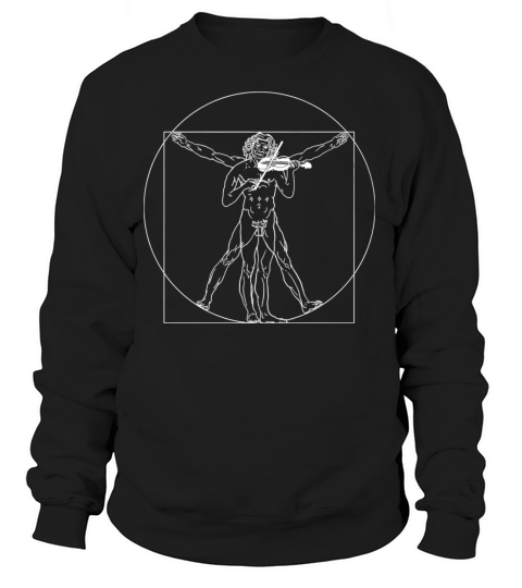 Violin Violins Vitruvian Man Violine Da Vinchi Women's Sweatshirt