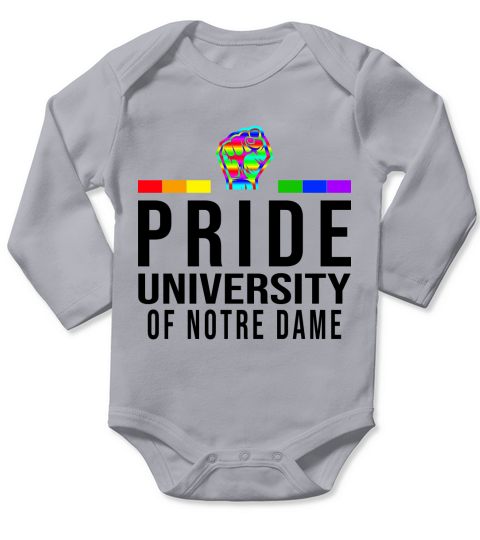 University Of Notre Dame Lgbt Pride Long Sleeve Baby One-Piece