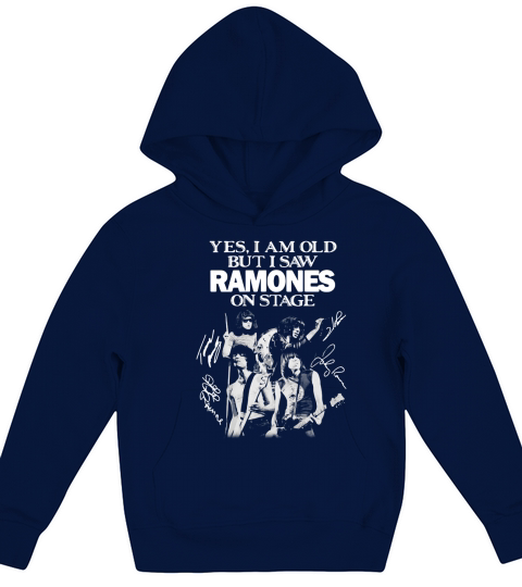Yes I am old but I saw Ramones on stage signatures shirt Kids Hoodie