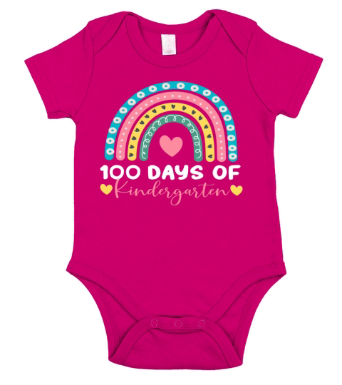 100 Days Of Kindergarten Short Sleeve Baby One-Piece