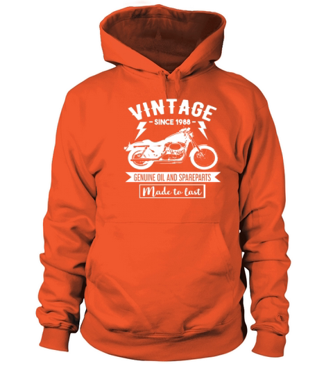 Vintage Since 1988 - Made To Last - Motorcycle Bik Women's Hoodie