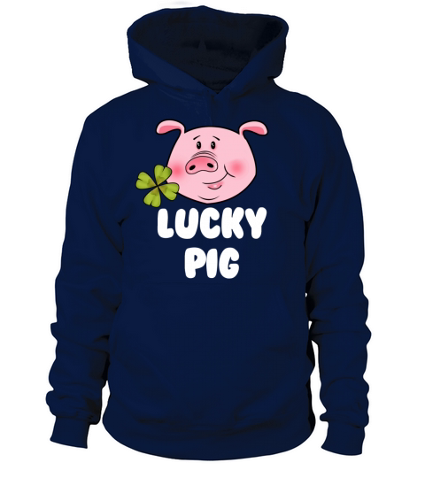 Lucky Pig With Clover Women's Hoodie