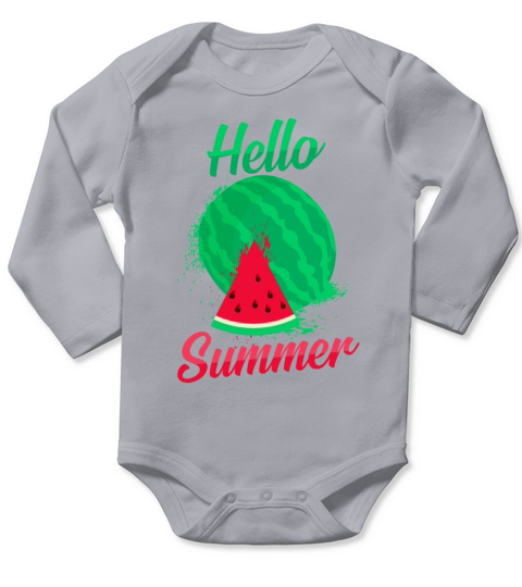 Watermelon summer fruit Long Sleeve Baby One-Piece
