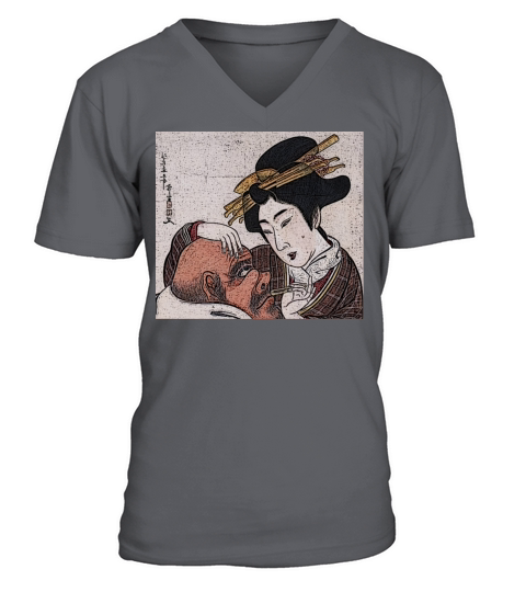 VINTAGE JAPANESE ART REPLICAS 2 Men's V-Neck T-shirt