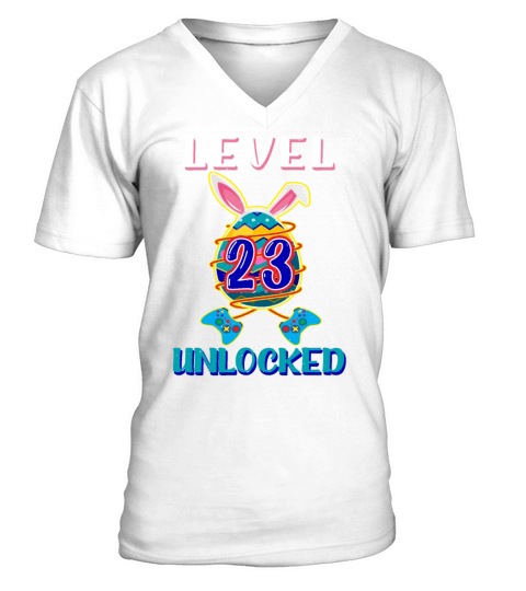 23 Year Old Age Birth Gamer Game Easter Sunday V-Neck T-shirt