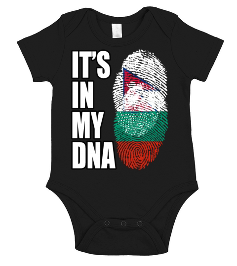 Bulgarian And Nepalese Mix DNA Flag Heritage Short Sleeve Baby One-Piece