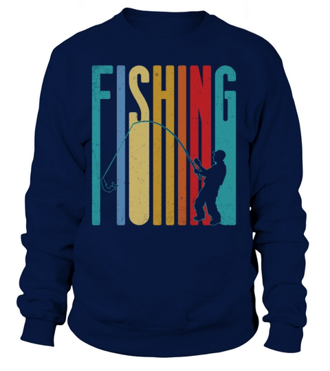 Vintage Fly Fishing Rod Bass Fisherman Themed Gift Women's Sweatshirt