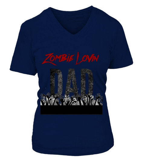 Zombie Lovin Dad Women's V-Neck T-shirt