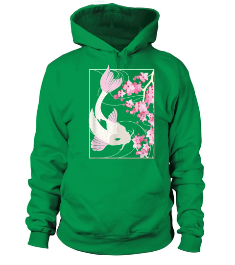 Vintage Cherry Blossom I Japanese Fish I Koi Carp Women's Hoodie