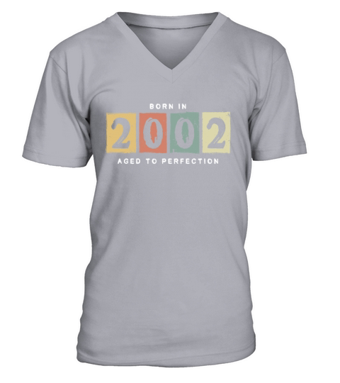 2002 Birthday vintage Gift Idea Men's V-Neck T-shirt