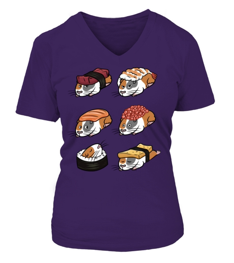 Guinea Pig Sushi Nigiri Women's V-Neck T-shirt