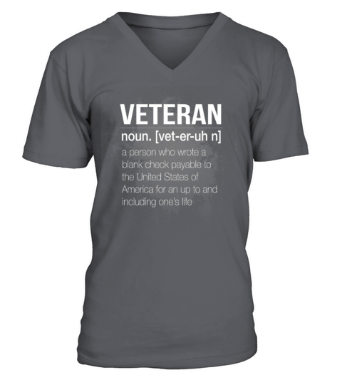 Veterans Tshirt  The definition of a veteran V-Neck T-shirt