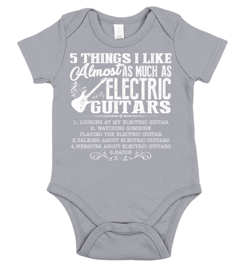 I Love Electric Guitars Shirt Short Sleeve Baby One-Piece