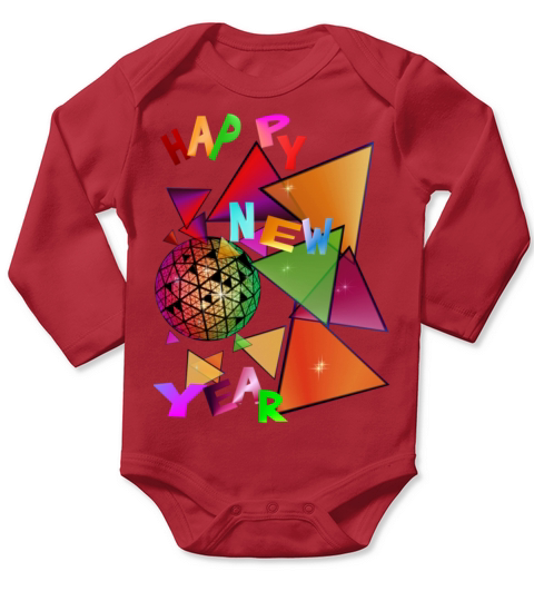 Exploding New Years Ball Long Sleeve Baby One-Piece