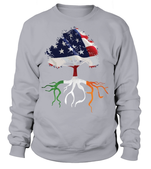 USA Irish Roots American Irish Flag Rooted Shirts Women's Sweatshirt