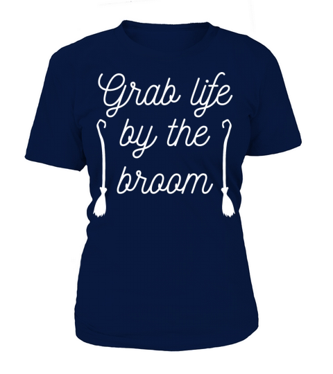 Costume Pumpkin Creepy Witches broom Halloween Women's T-Shirt