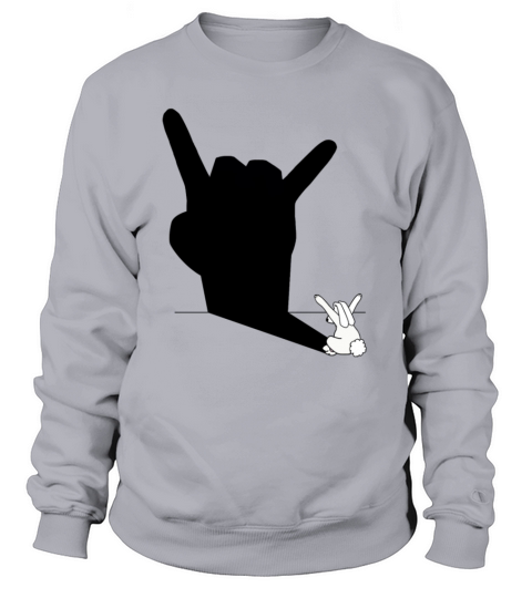Rabbit Rock and Roll Hand Shadow Women's Sweatshirt