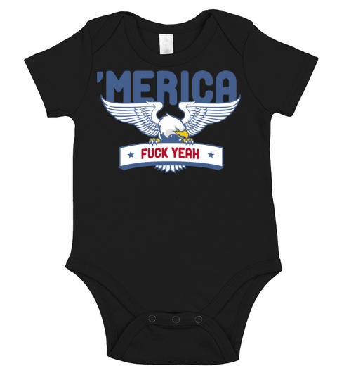 ’Merica Eagle Short Sleeve Baby One-Piece