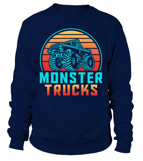 Retro Vintage Monster Trucks Women's Sweatshirt