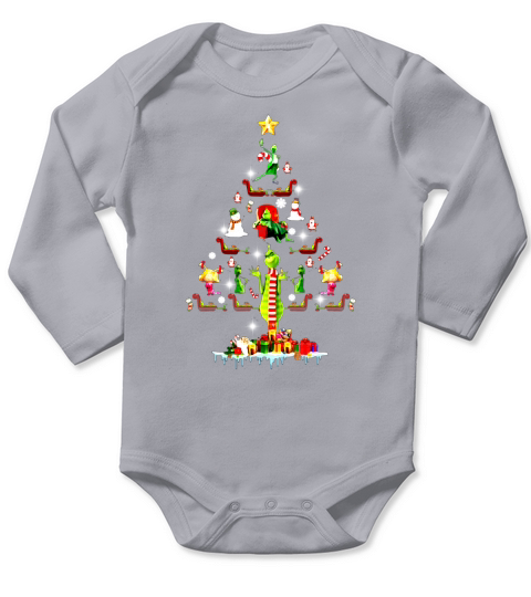 GRINCH CHRISTMAS TREE Long Sleeve Baby One-Piece