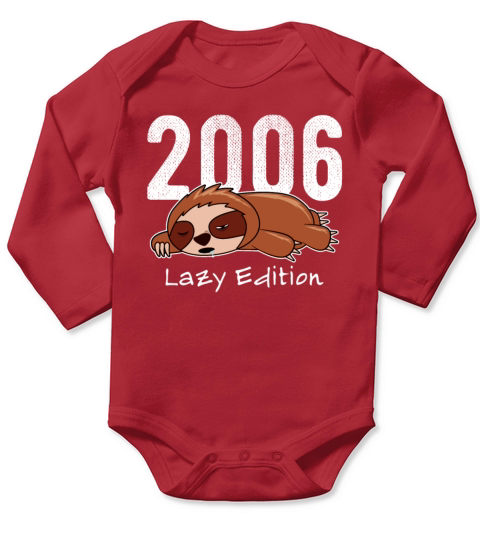Sloth Vintage 2006 Birthday Lazy Edition Long Sleeve Baby One-Piece