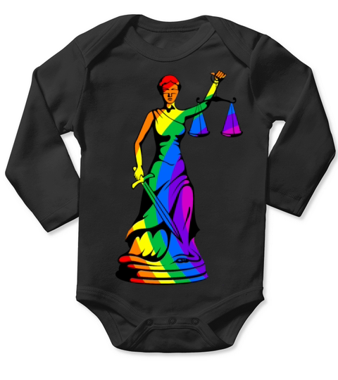 Rainbow Justice Long Sleeve Baby One-Piece