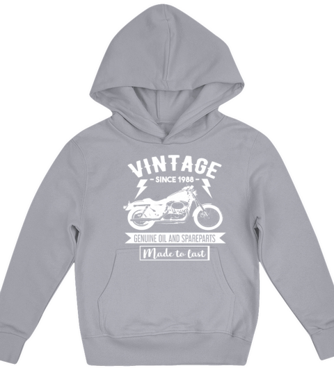 Vintage Since 1988 - Made To Last - Motorcycle Bik Kids Hoodie