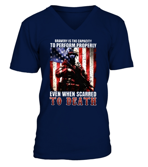 bravery is the capacity to perform properily even Men's V-Neck T-shirt