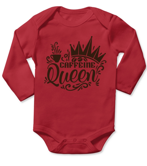 caffeine queen Long Sleeve Baby One-Piece