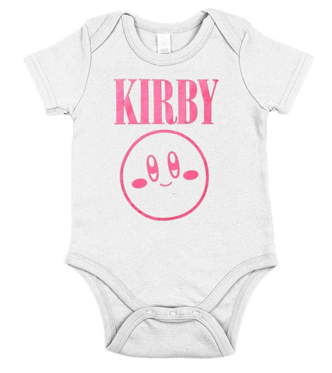 Smile Face Kirby Short Sleeve Baby One-Piece