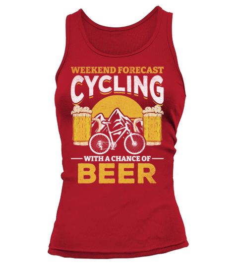 Bicyclist Weekend Forecast Cycling With A Chance Tank top Woman