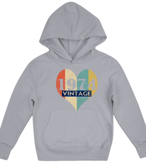 Vintage 1974 Retro Kids Hoodie